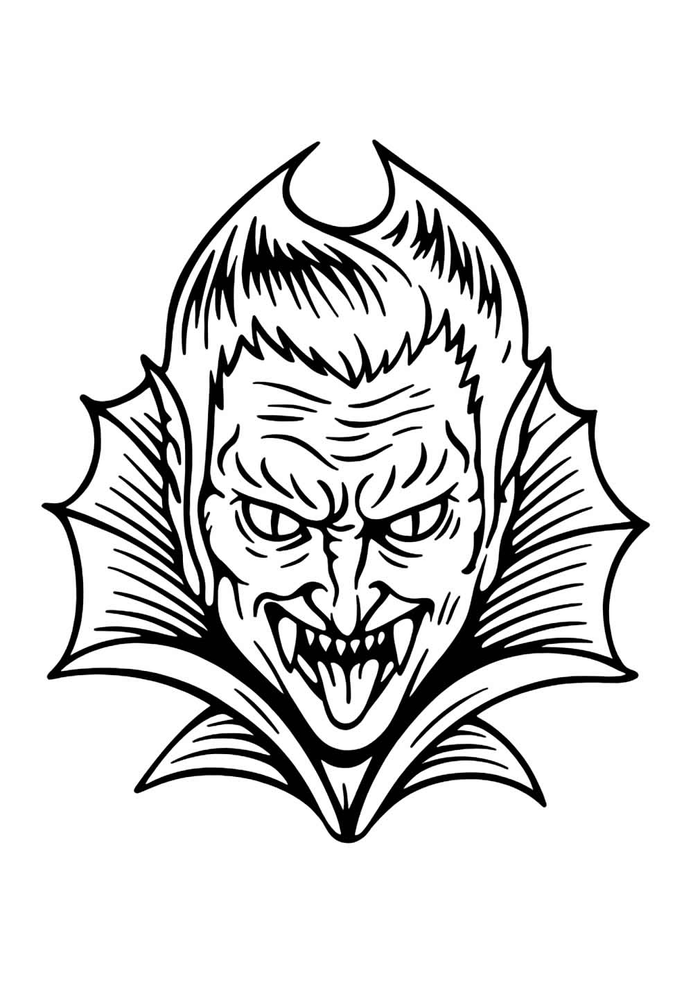 Desenho de Vampiro para pintar