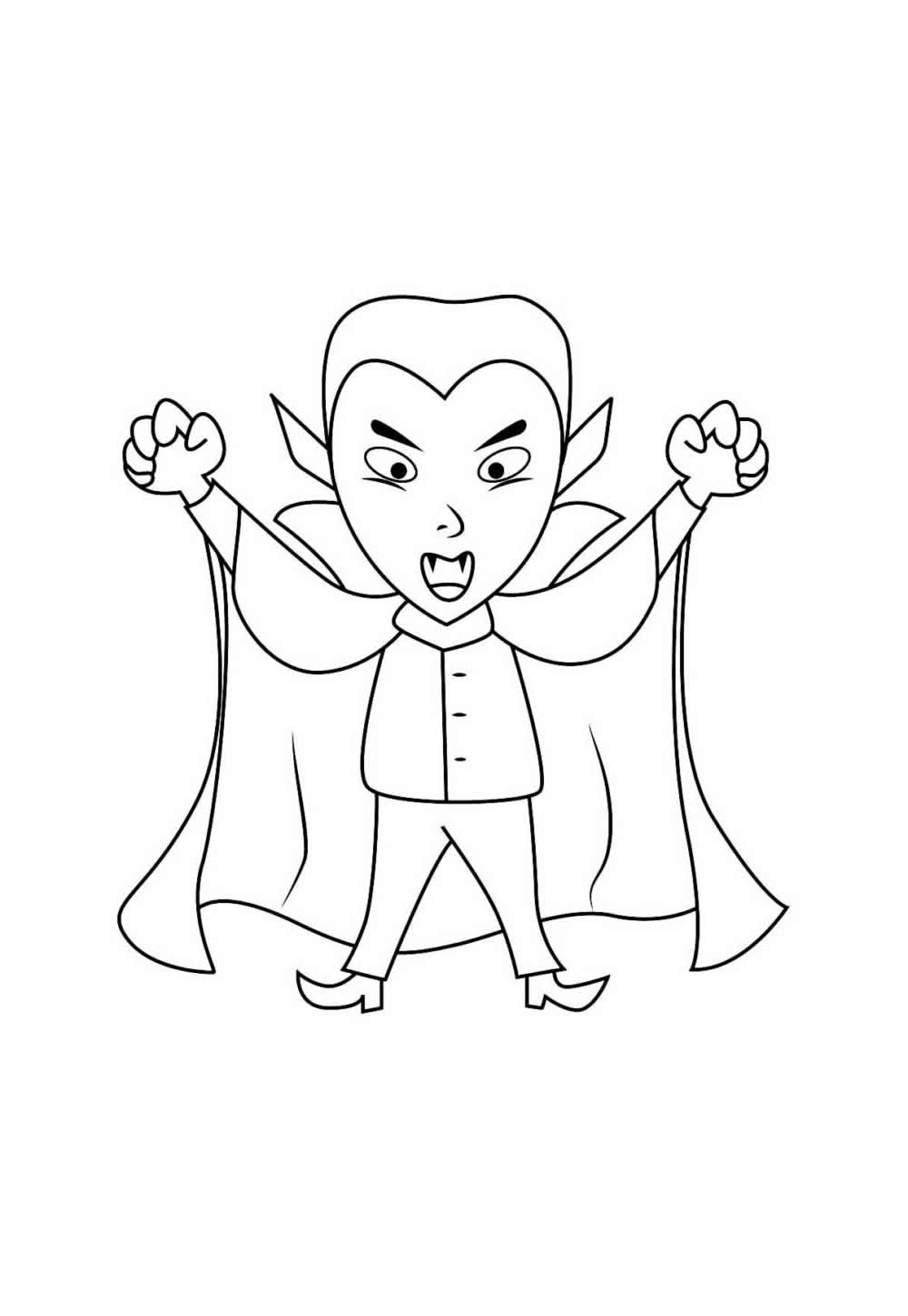 Desenho de Vampiro para pintar