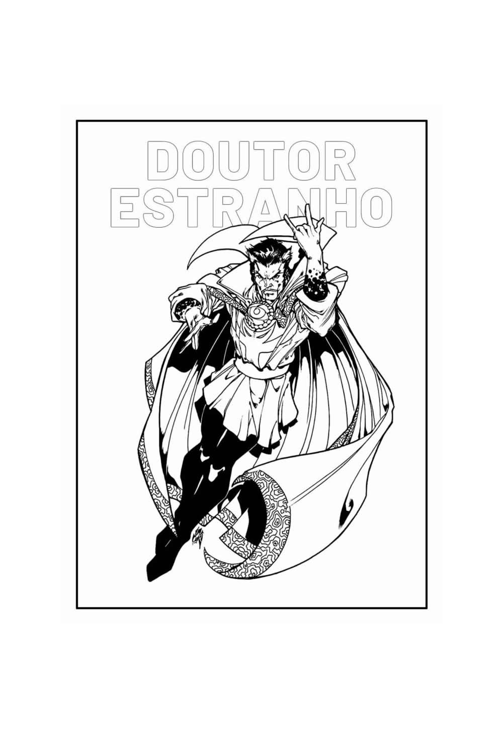 Desenho Educativo de Doutor Estranho para colorir