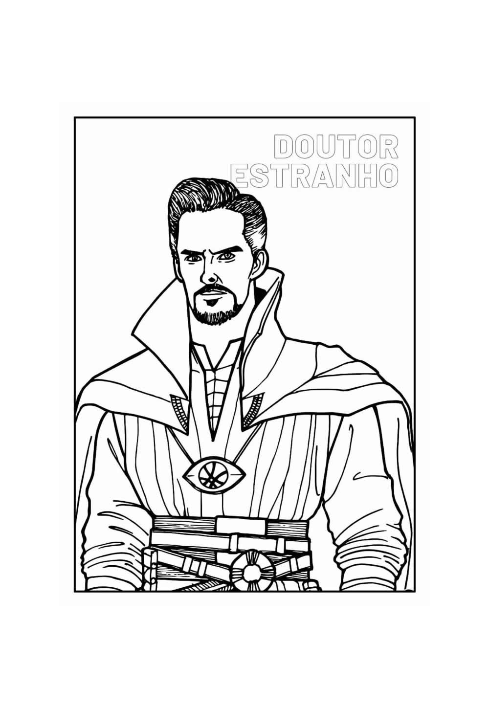 Desenho Educativo de Doutor Estranho para colorir