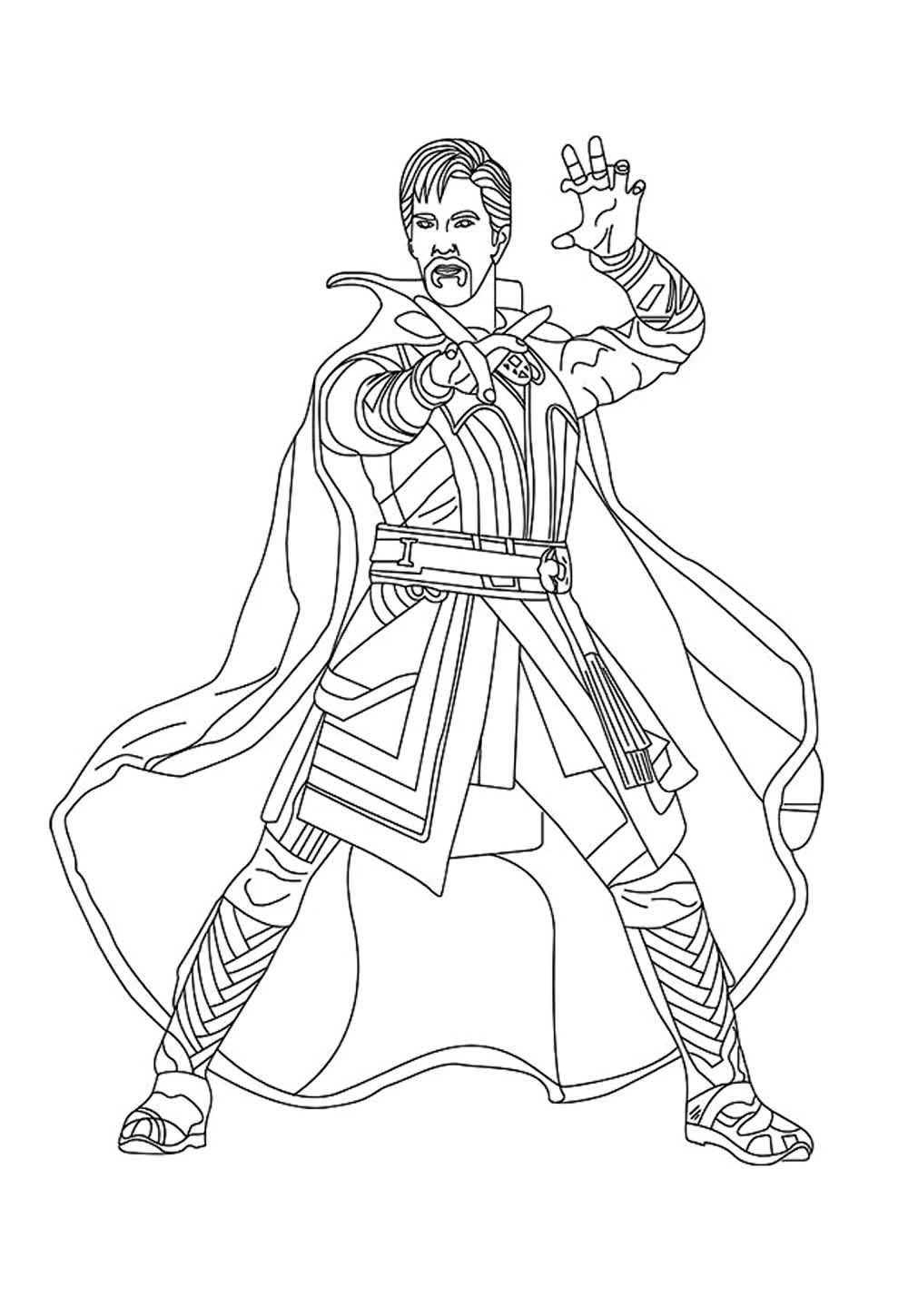Desenho do Doutor Estranho para pintar