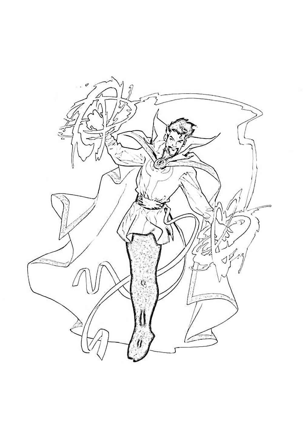 Desenho do Doutor Estranho para colorir