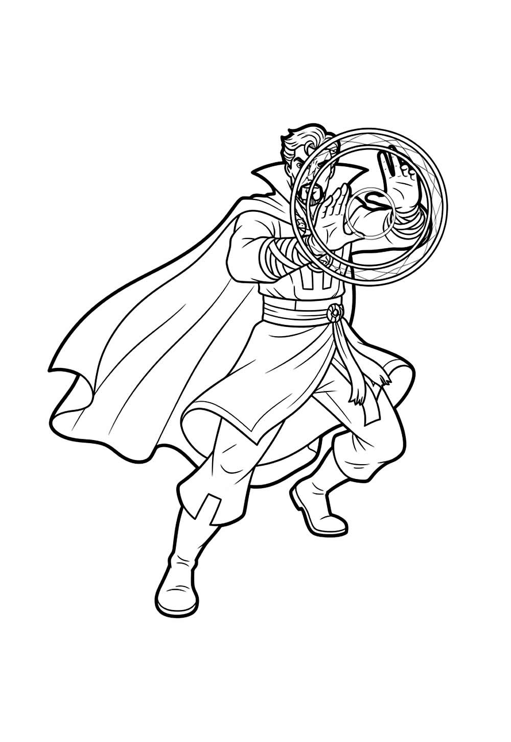 Desenho de Doutor Estranho para pintar