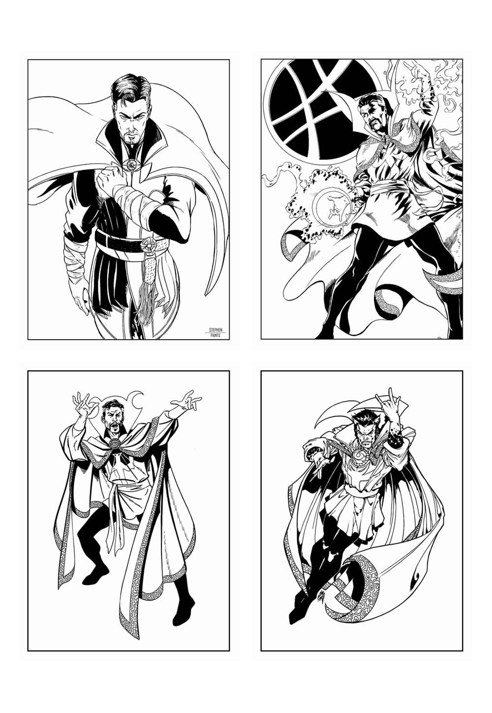 Desenho de Doutor Estranho para colorir
