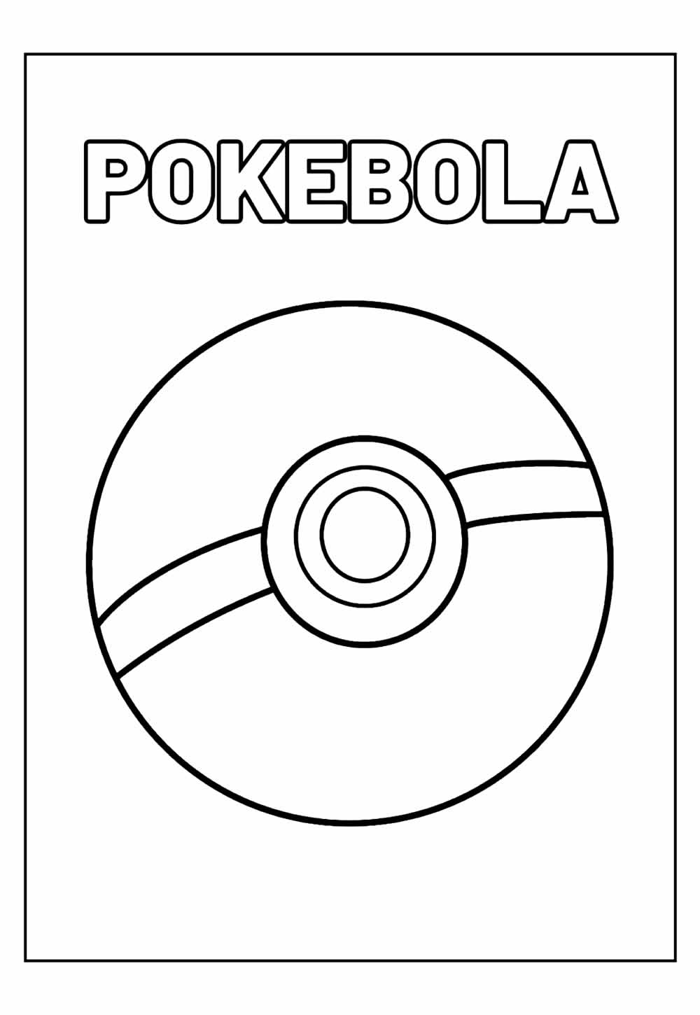 Desenho da Pokebola para colorir