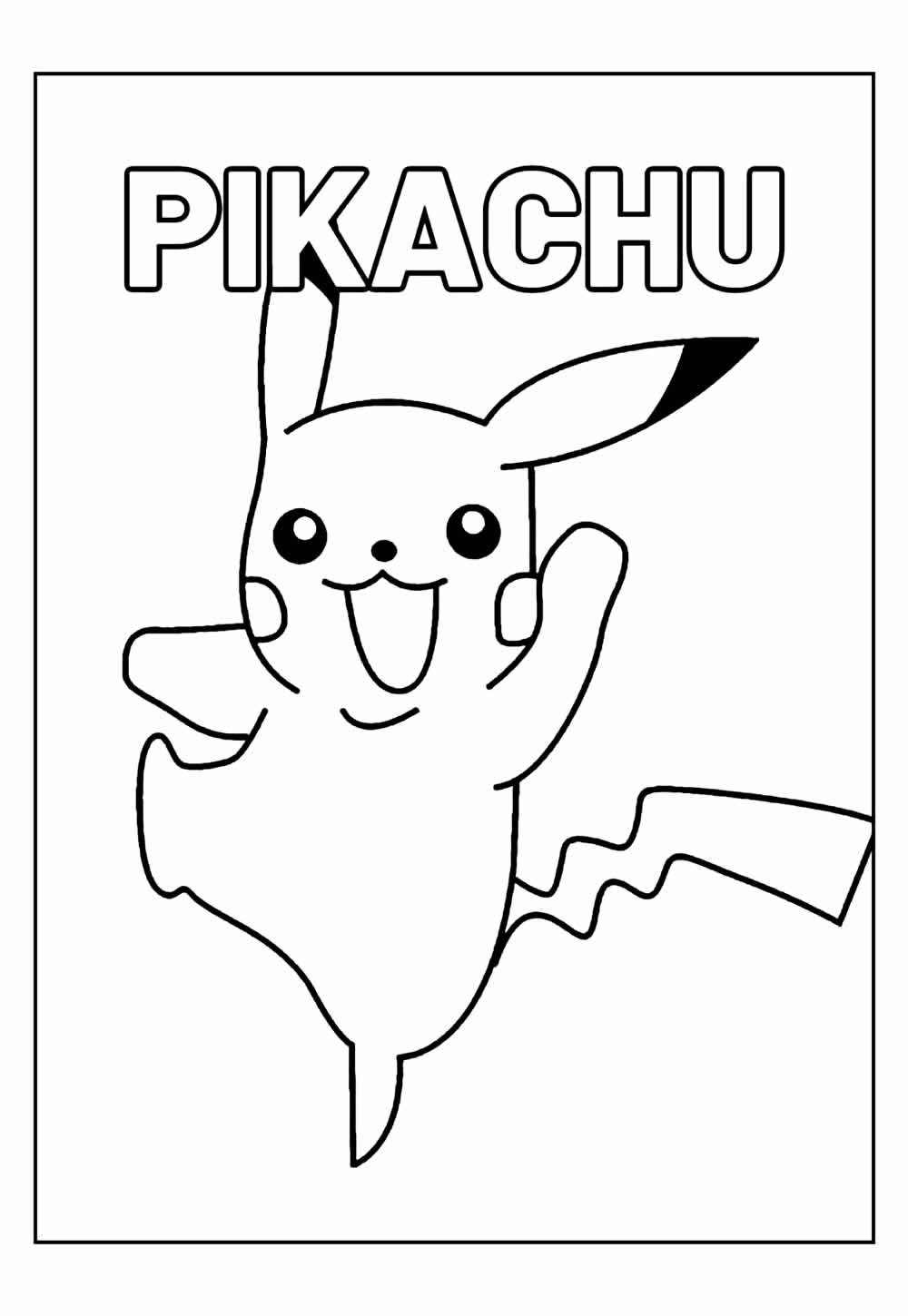 Desenho Pikachu para colorir