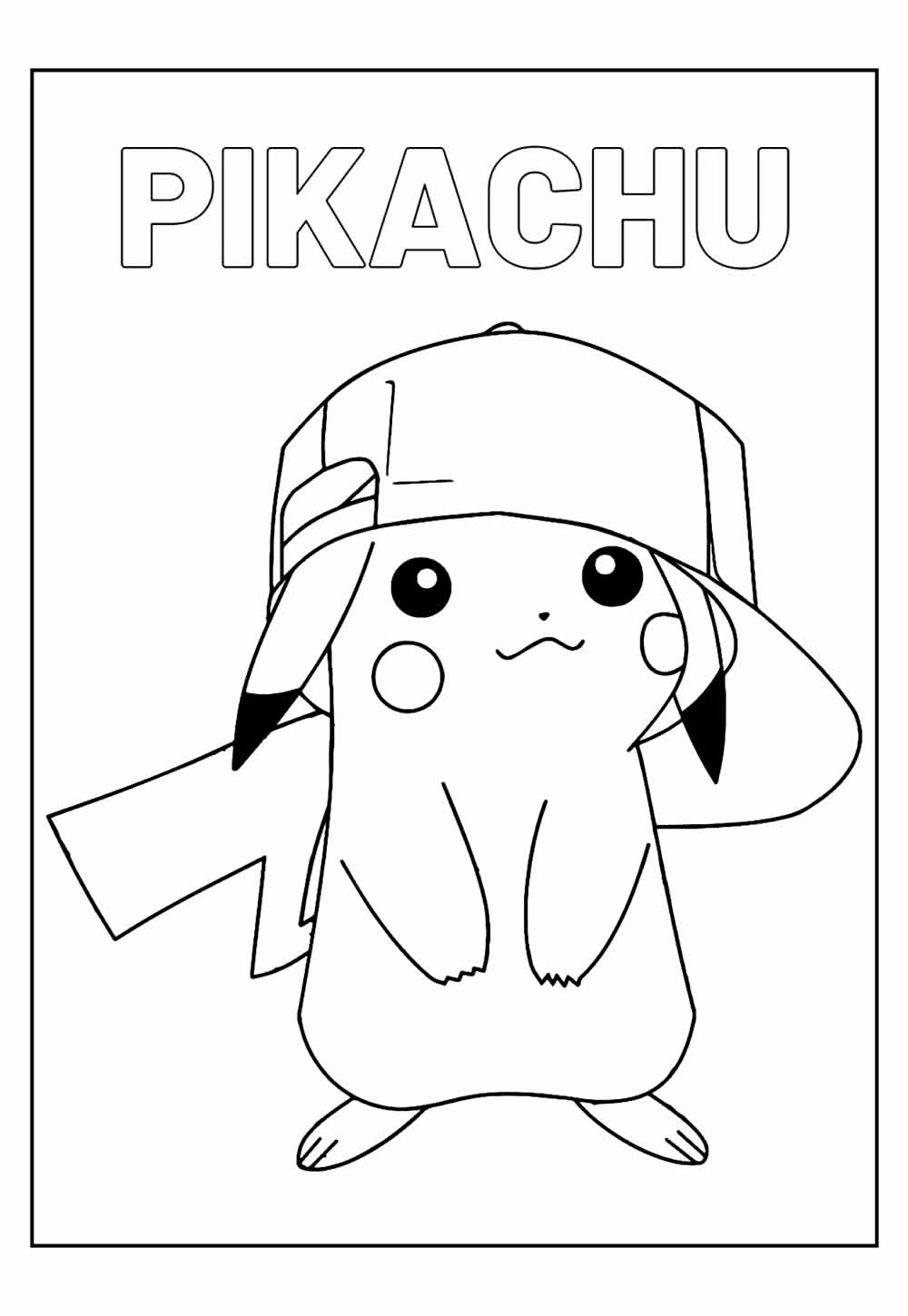 Pikachu para colorir e pintar