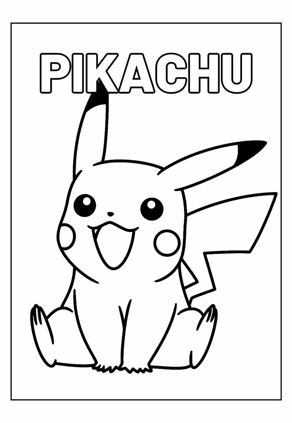 Desenho de Pikachu para colorir