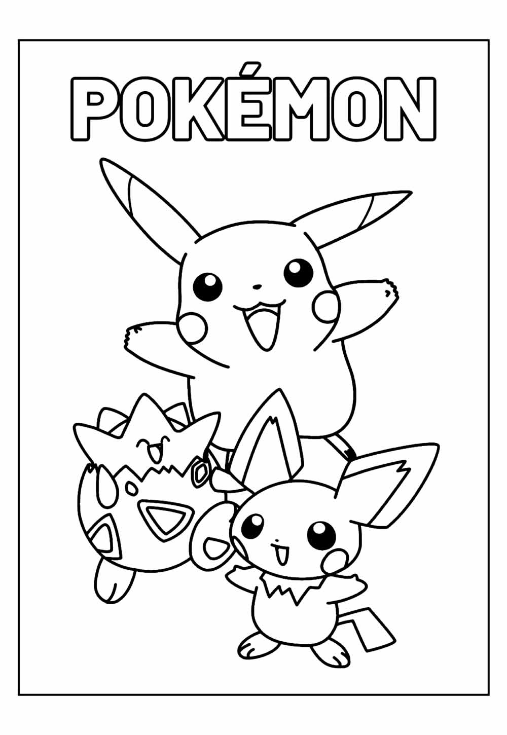 Desenho de Pokémon para colorir