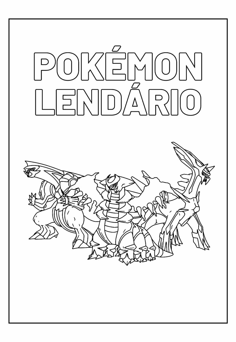 Desenho de Pokémon Lendário para colorir