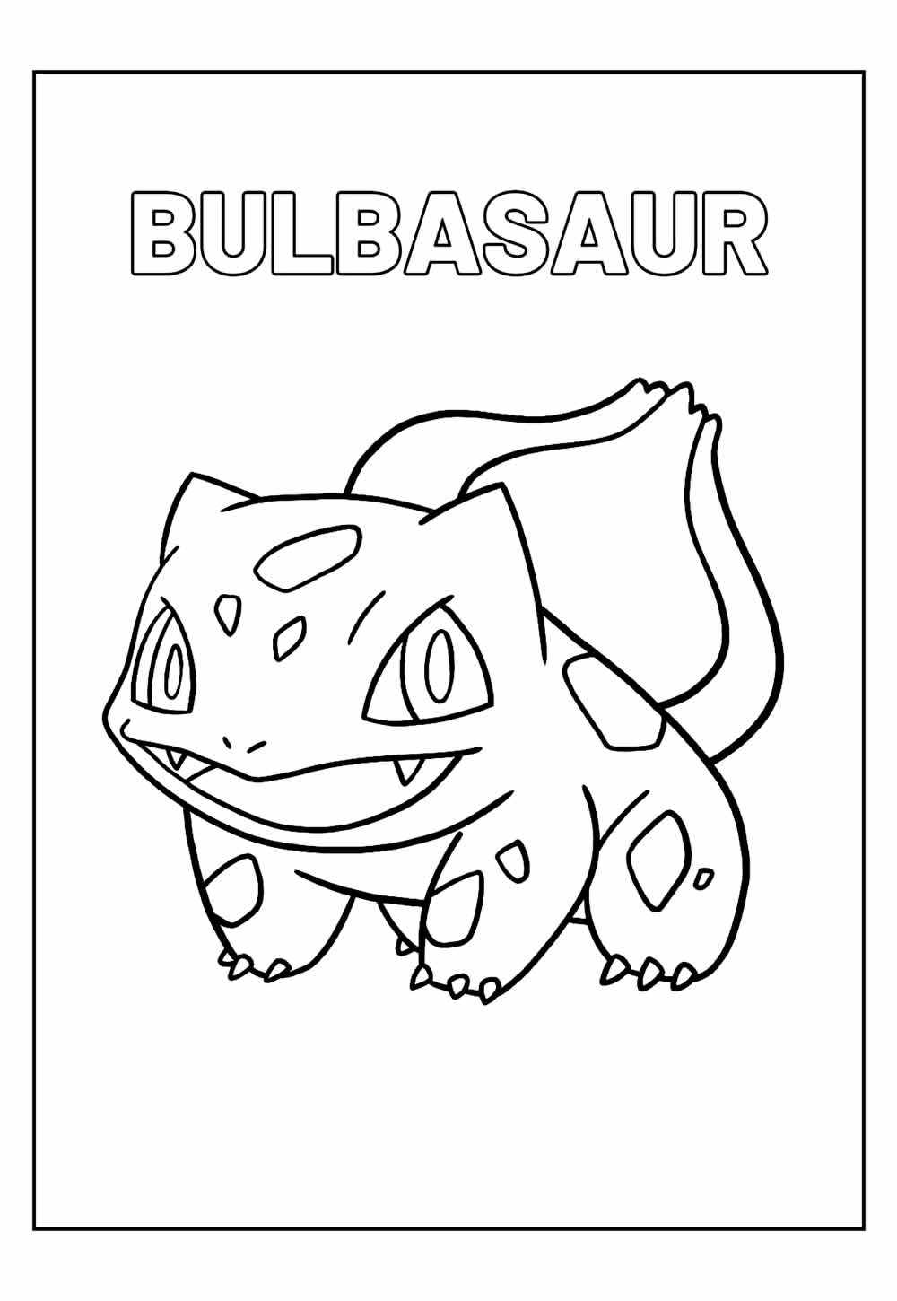 Desenho de Bulbasaur para colorir