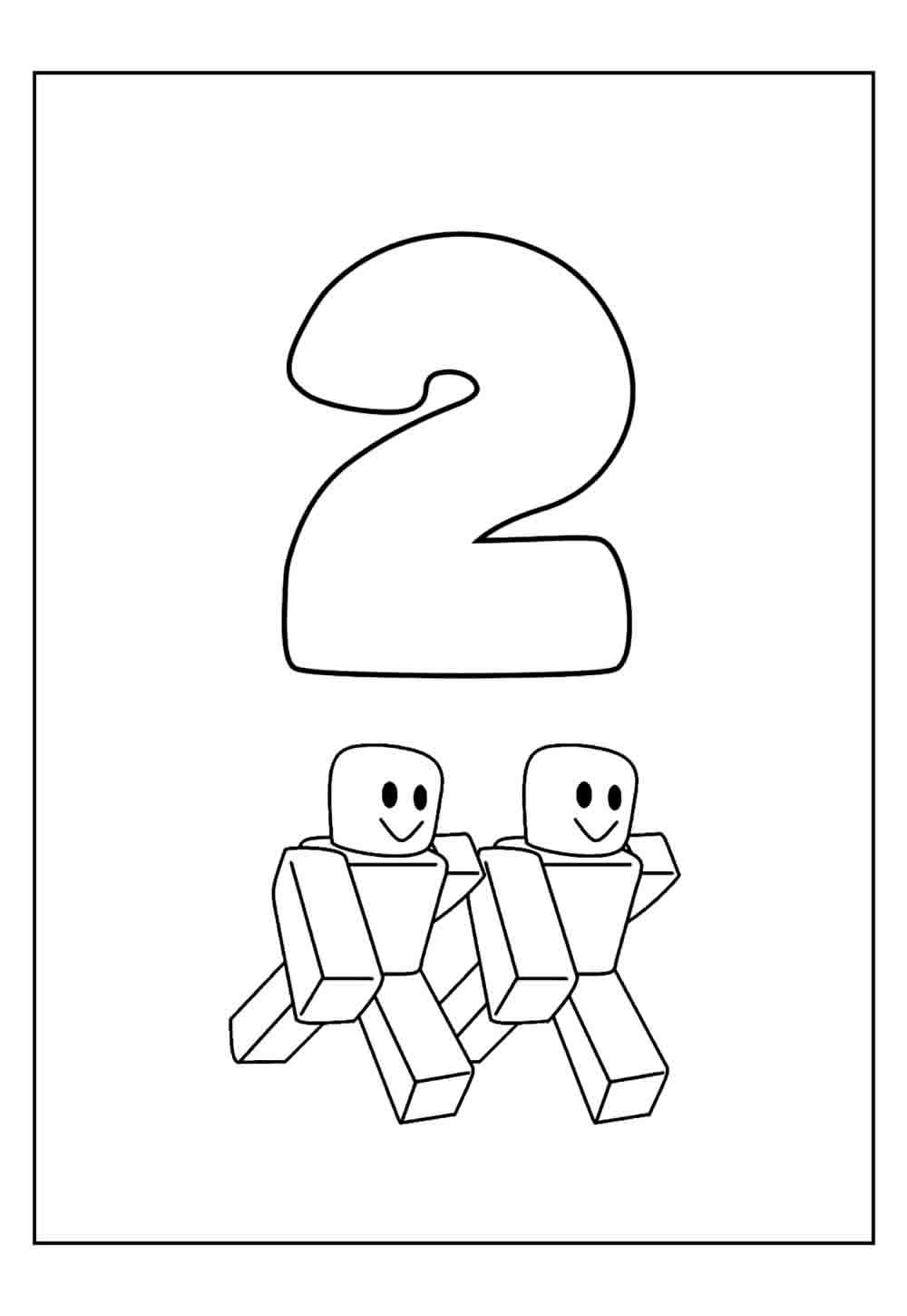Desenho dos Números para colorir