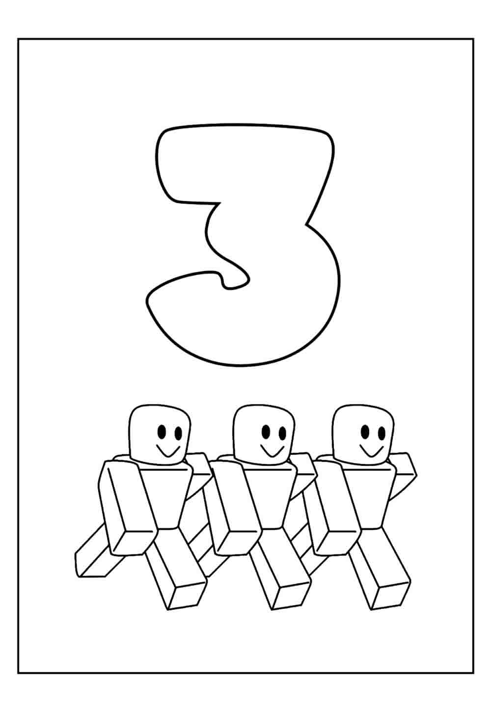 Desenho Educativo dos Números para colorir