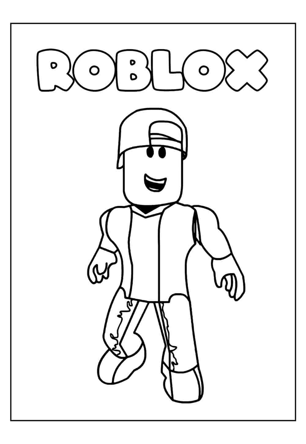 Desenho de Roblox para colorir