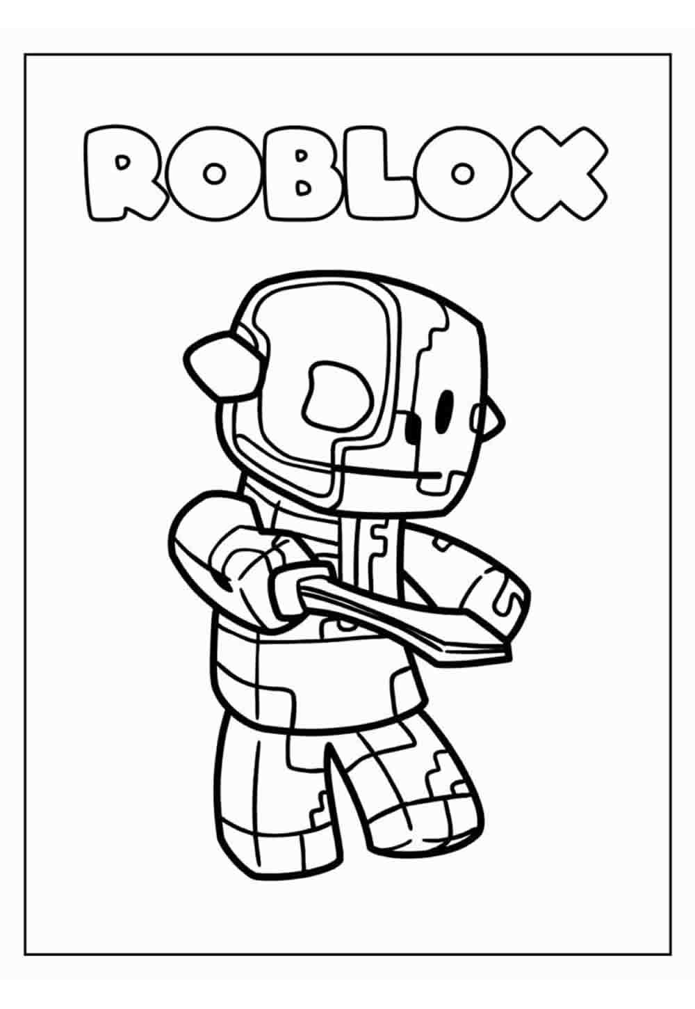 Desenho Educativo de Roblox para colorir