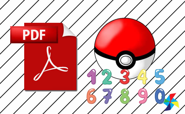 Desenhos Educativos dos Números e Pokémon em PDF