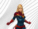 Imagens e Desenhos da Capitã Marvel para Colorir e Pintar