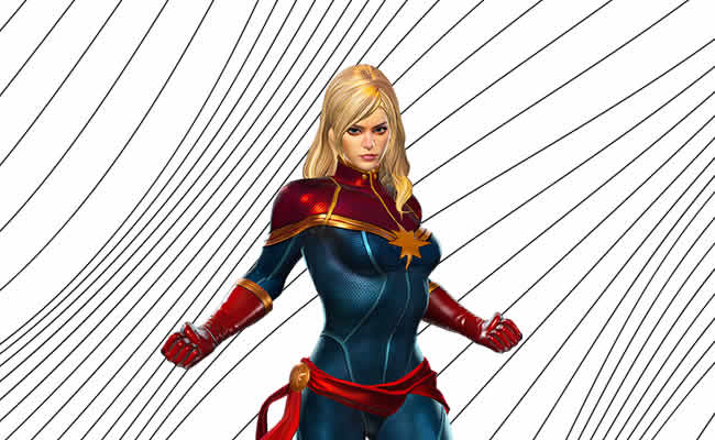 Desenhos da Capitã Marvel para colorir