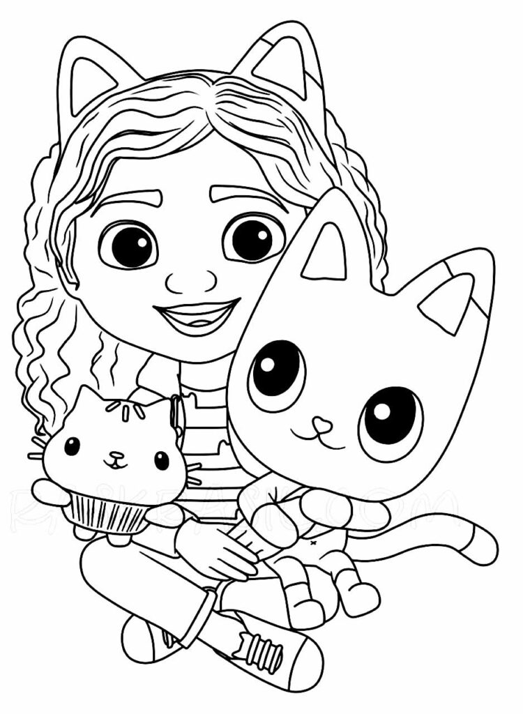 Desenho de gatinha fofa pintado e colorido por Gabi_c_b o dia 26 de  Fevereiro do 2012