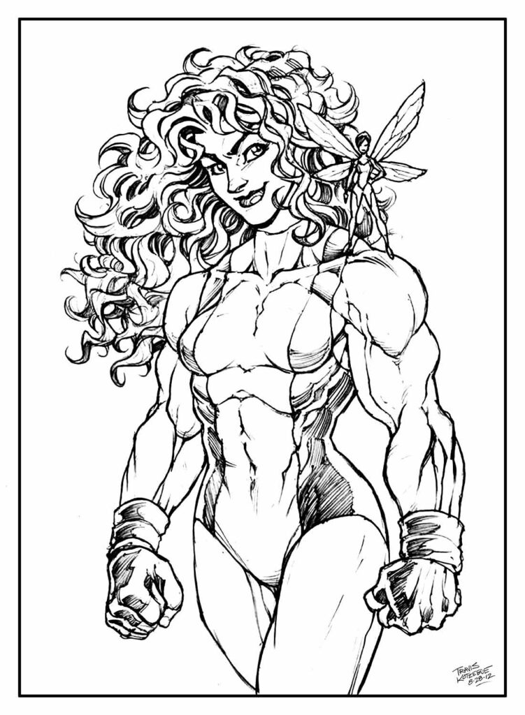 Mulher-Hulk - Desenho para pintar