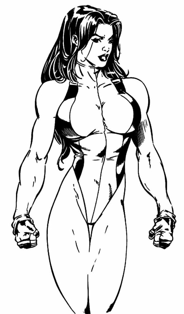 Desenho para pintar - Mulher-Hulk