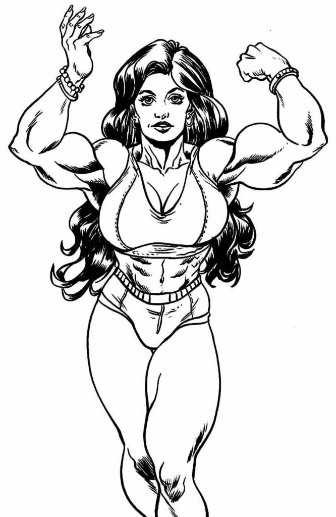 Desenho da Mulher-Hulk
