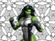 Desenhos da Mulher-Hulk para colorir
