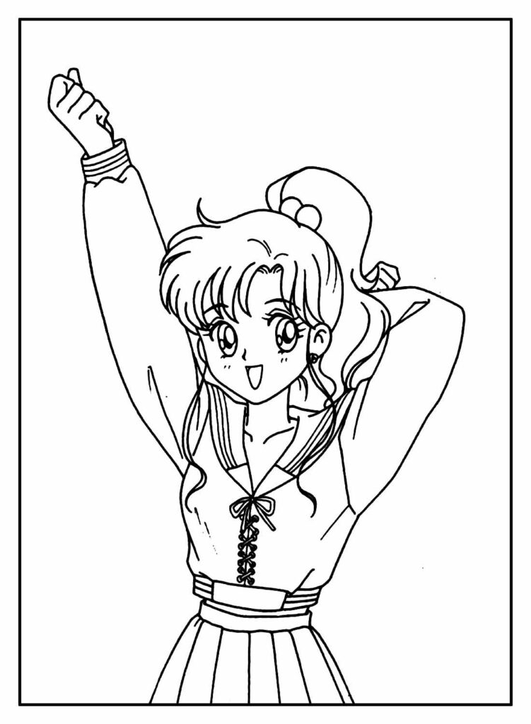 Desenho da Sailor Moon para pintar
