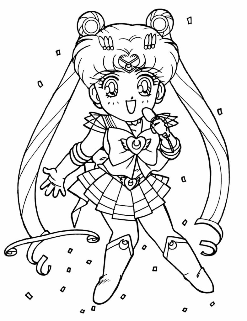 Sailor Moon Criança para colorir