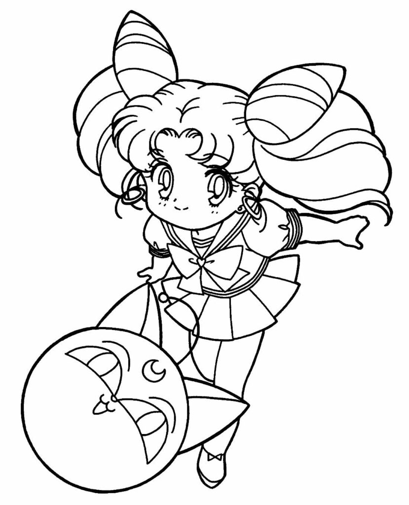 Sailor Moon - Desenho Kawaii Colorir
