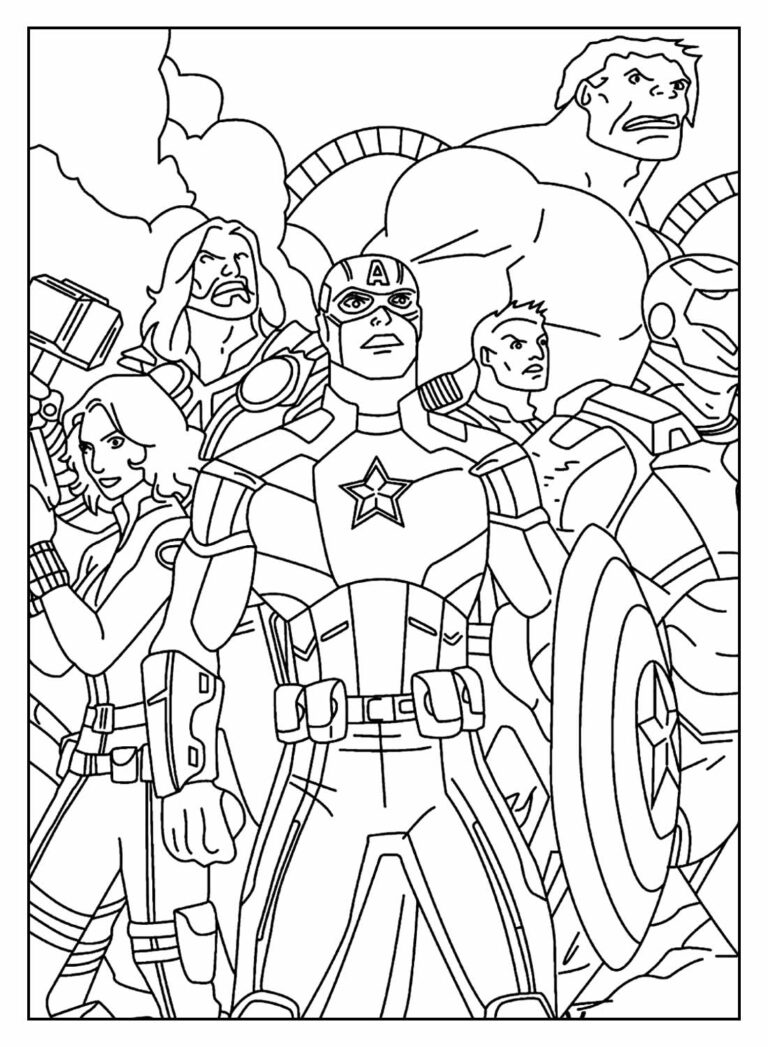 Desenhos dos Avengers para colorir - Bora Colorir