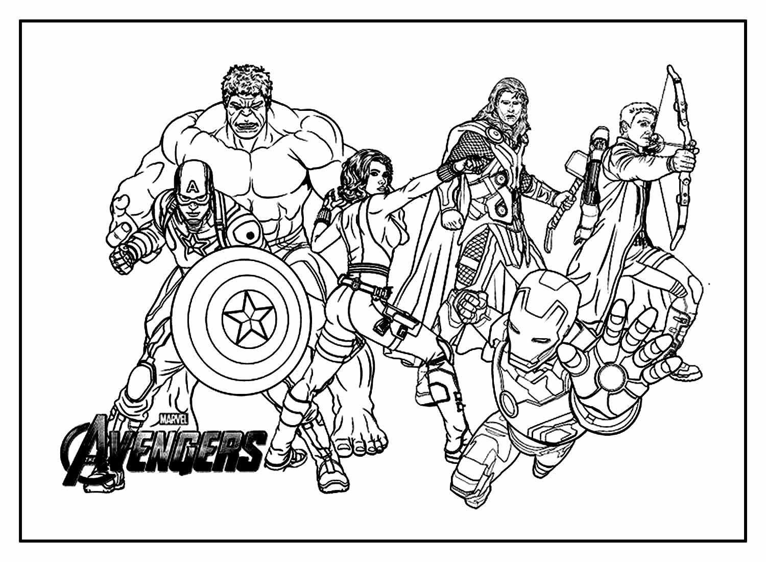 Desenhos dos Avengers para colorir - Bora Colorir