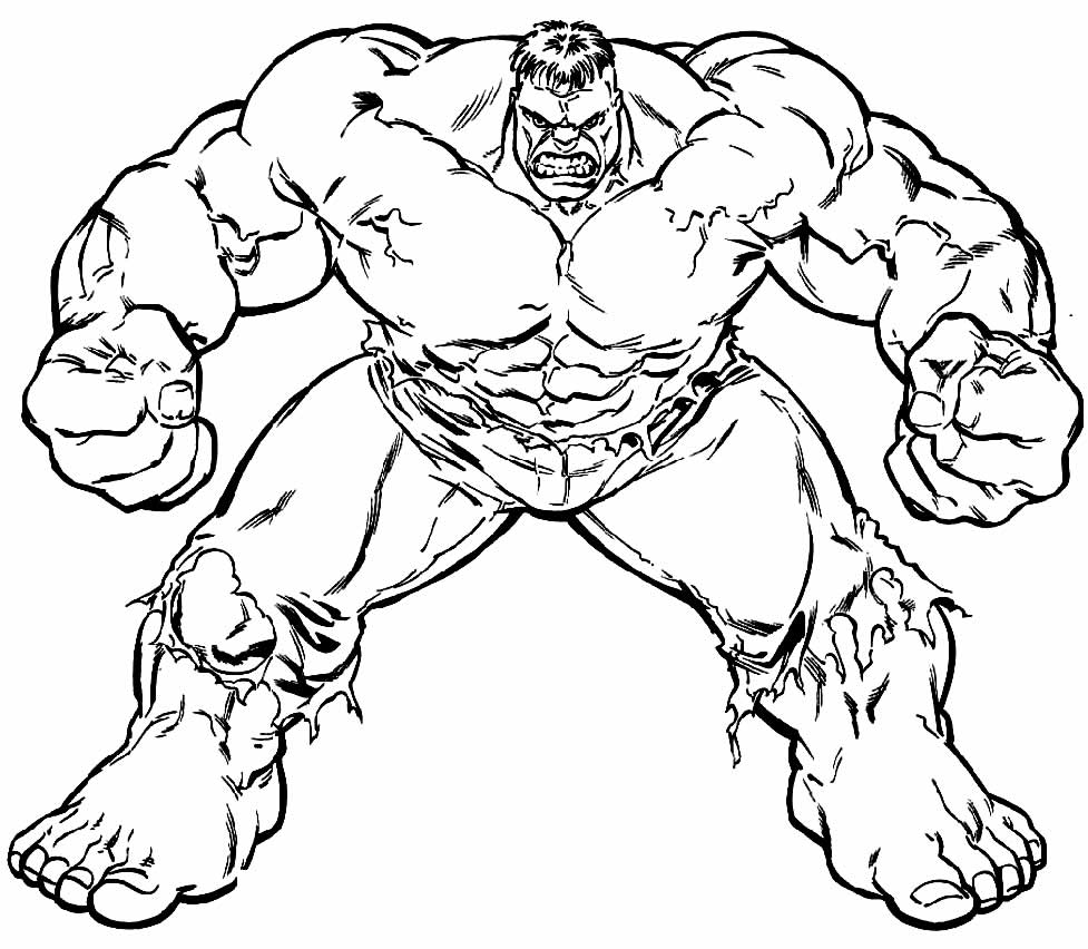 Desenho do Hulk para colorir - Vingadores