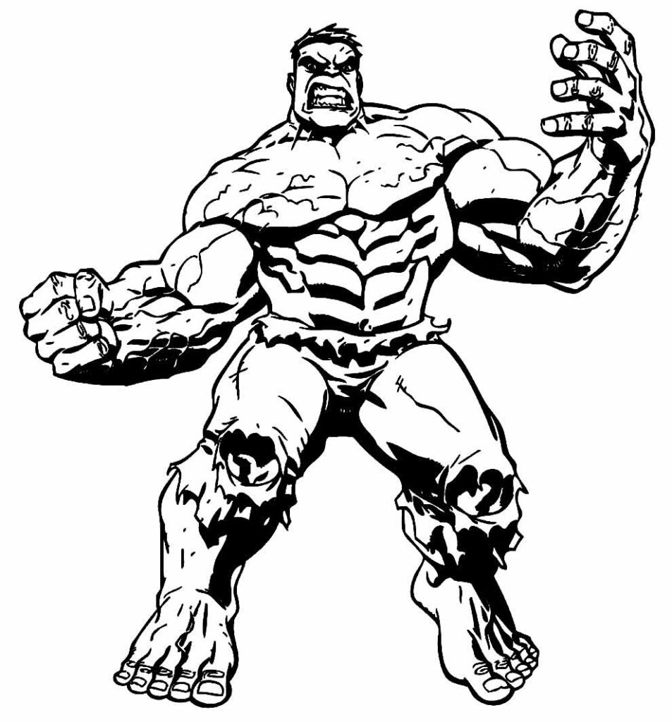 Desenho do Homem de Hulk para colorir