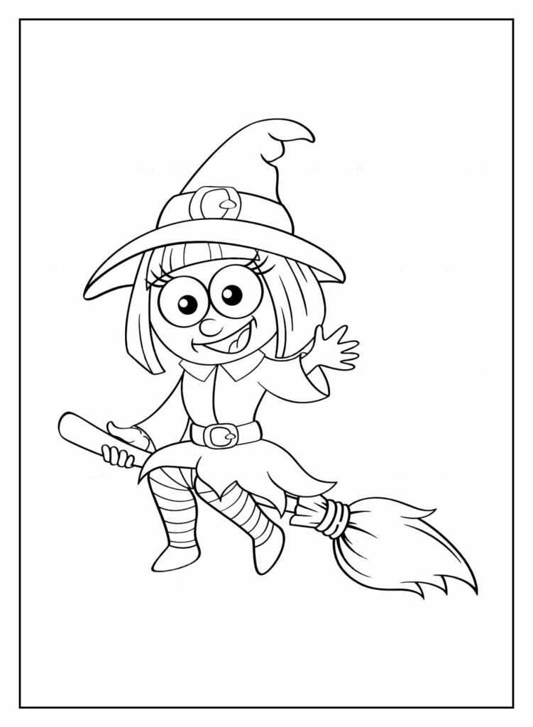 Desenho de Bruxa para Colorir - Colorir.com