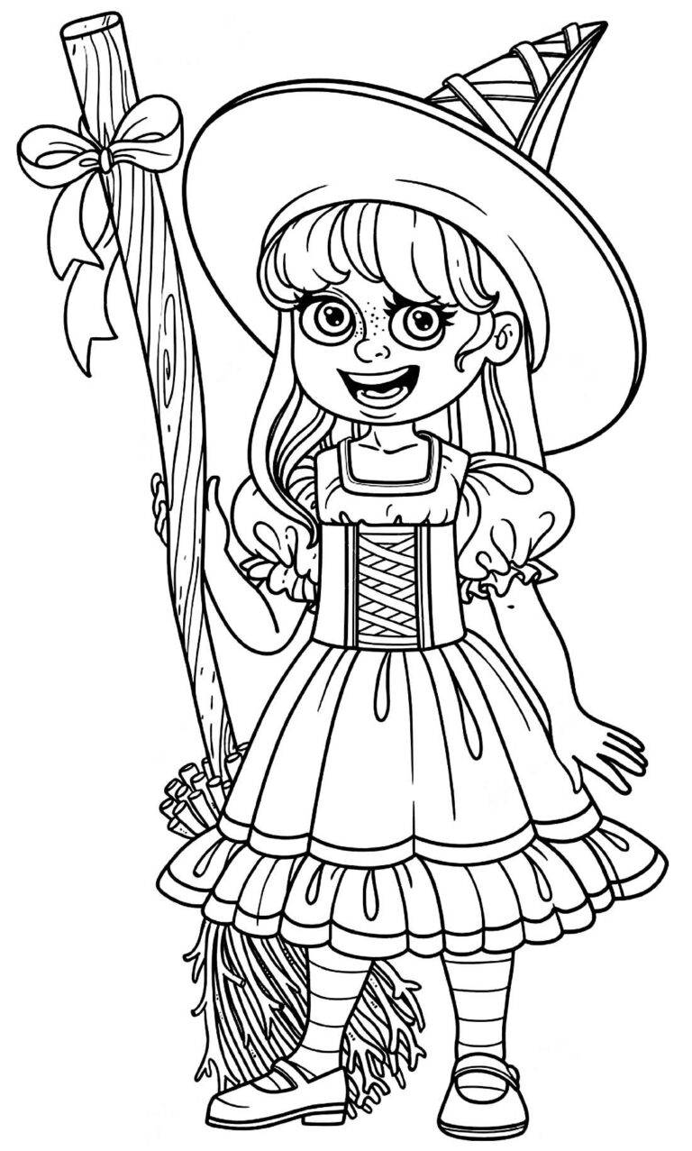 Desenhos de Bruxas para colorir - Bora Colorir