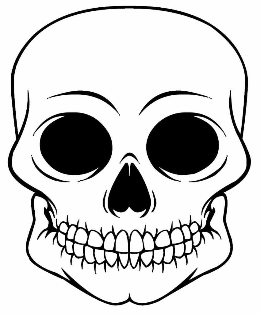 Caveira - Desenho para colorir