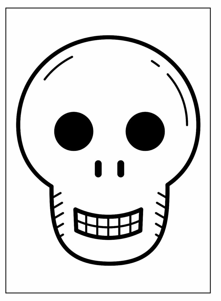 Desenhos de Caveira para colorir - Bora Colorir
