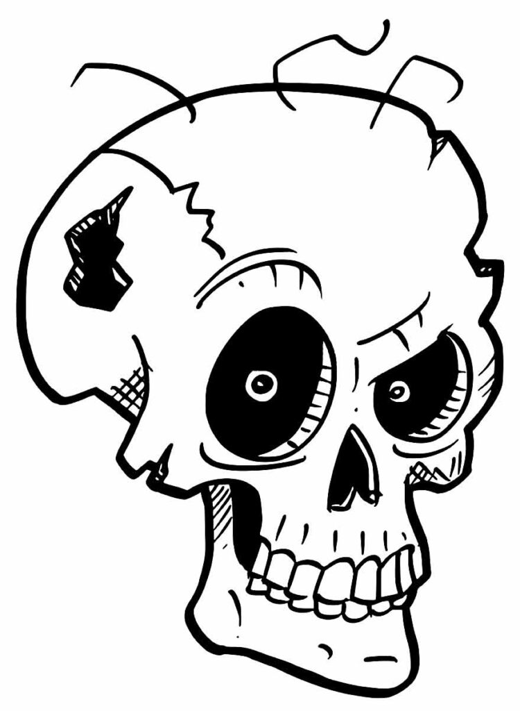 Colorir desenho de Caveira