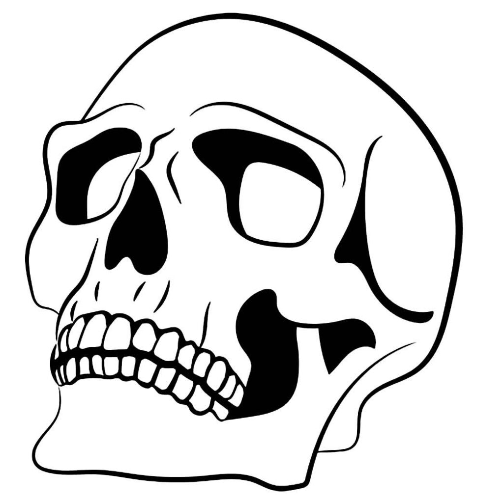 Desenho para colorir de Caveira