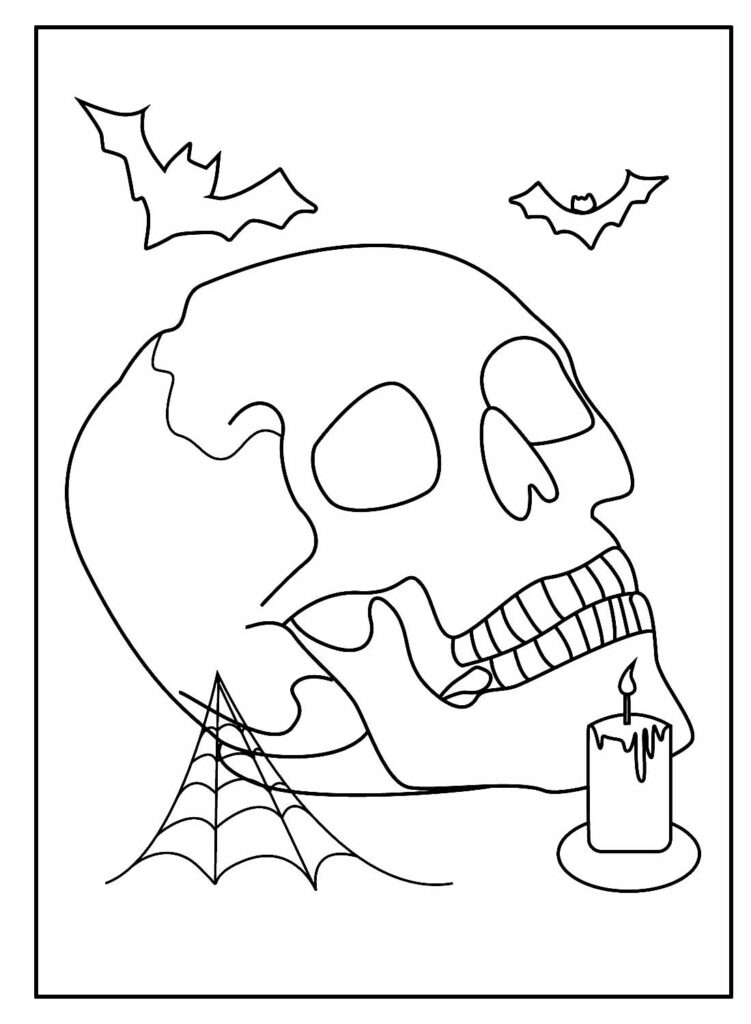 Desenho para pintar Caveira
