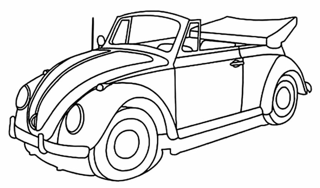 Desenhos de Fusca Conversível para colorir