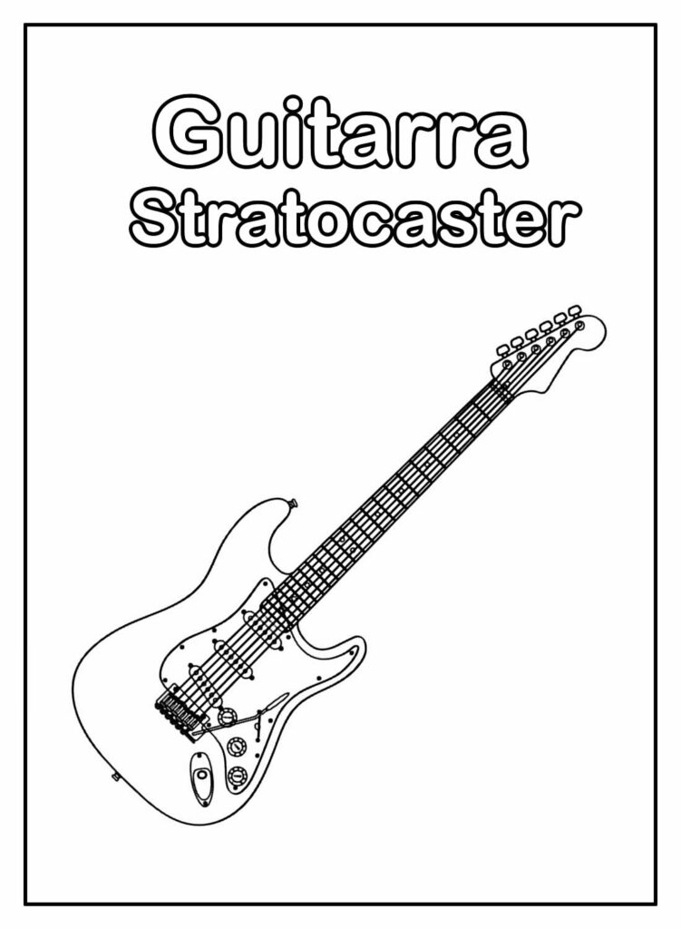 Imagem de Guitarra Stratocaster para colorir