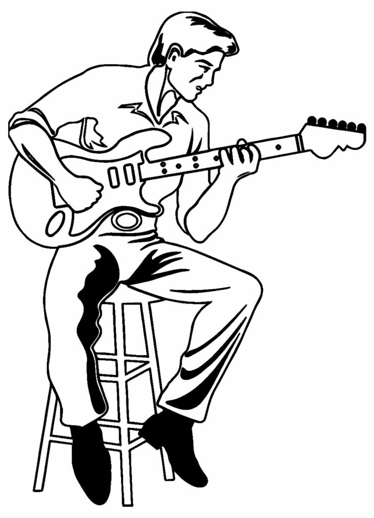 Guitarrista - Desenho
