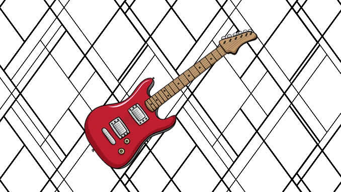 Desenhos de Guitarra para pintar