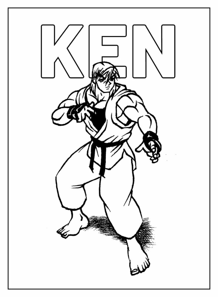 Ken - Street Fighter - Pintar