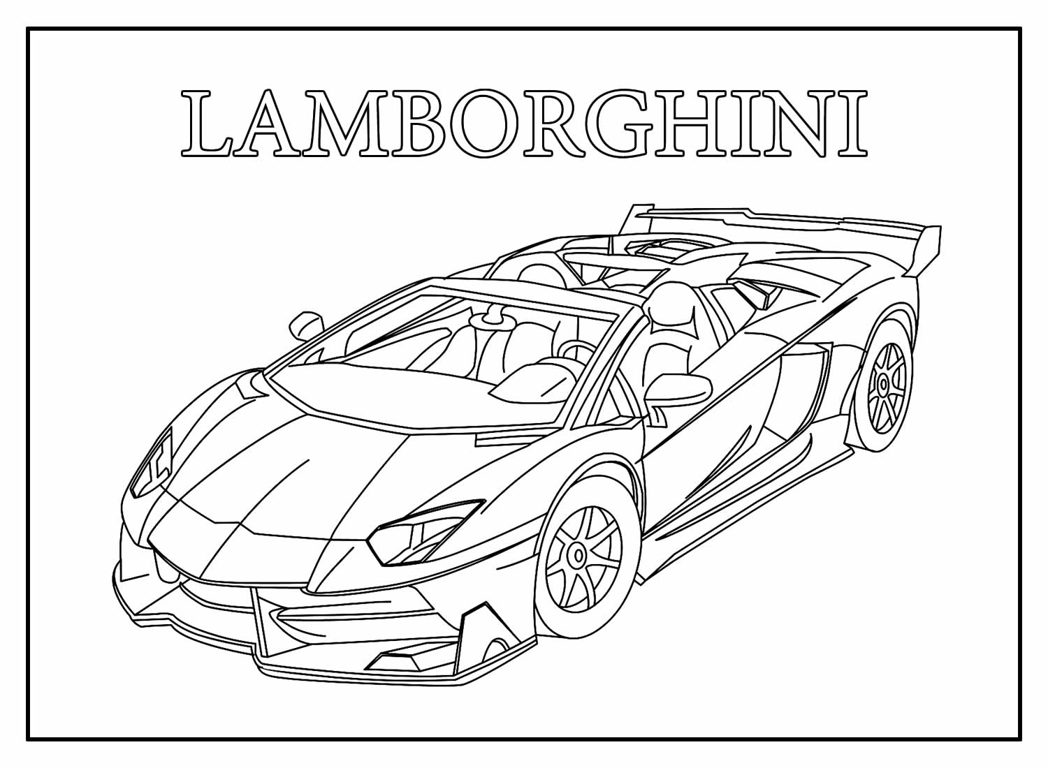 Desenhos de Lamborghini para colorir - Bora Colorir