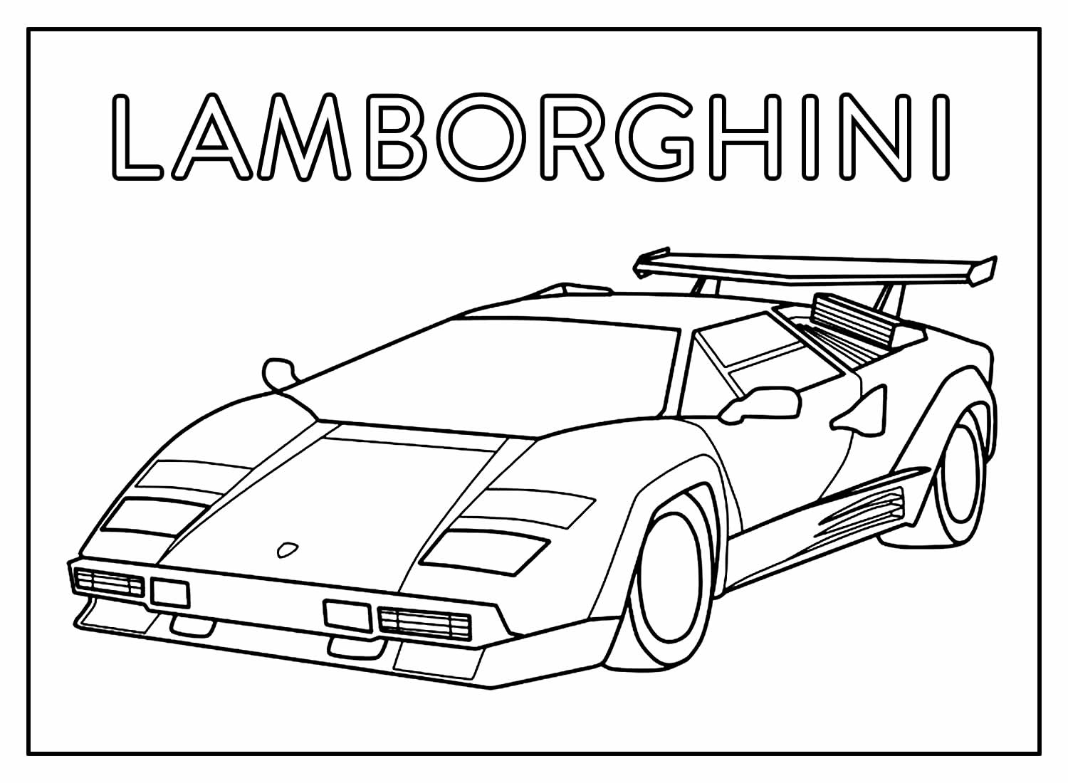 Desenhos de Lamborghini para colorir - Bora Colorir