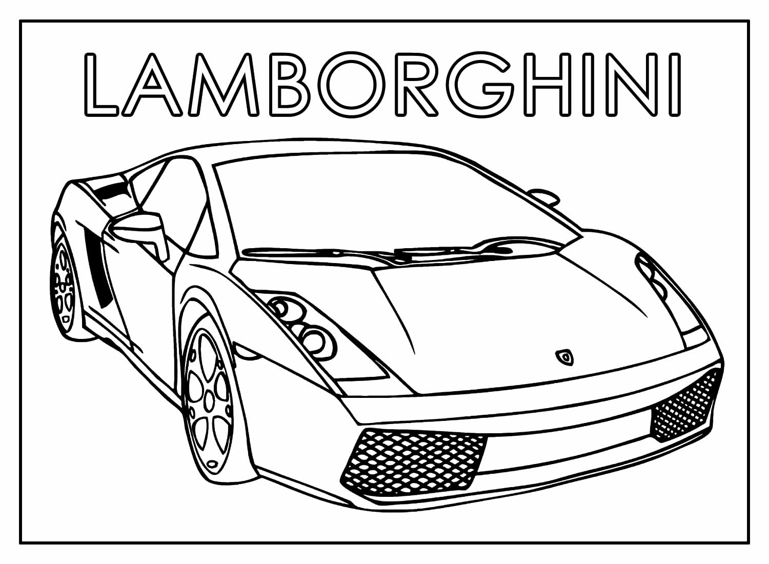 Desenhos de Lamborghini para colorir - Bora Colorir