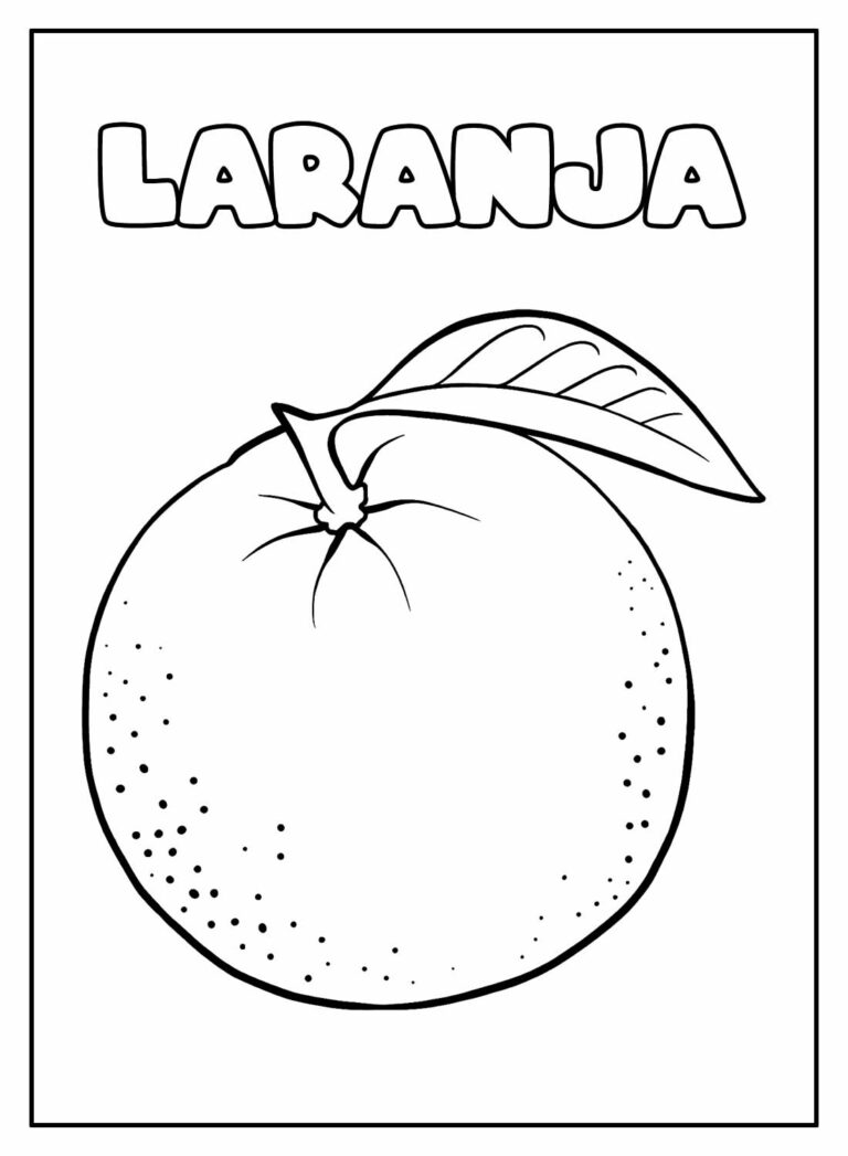 Desenhos de Laranjas para colorir - Bora Colorir